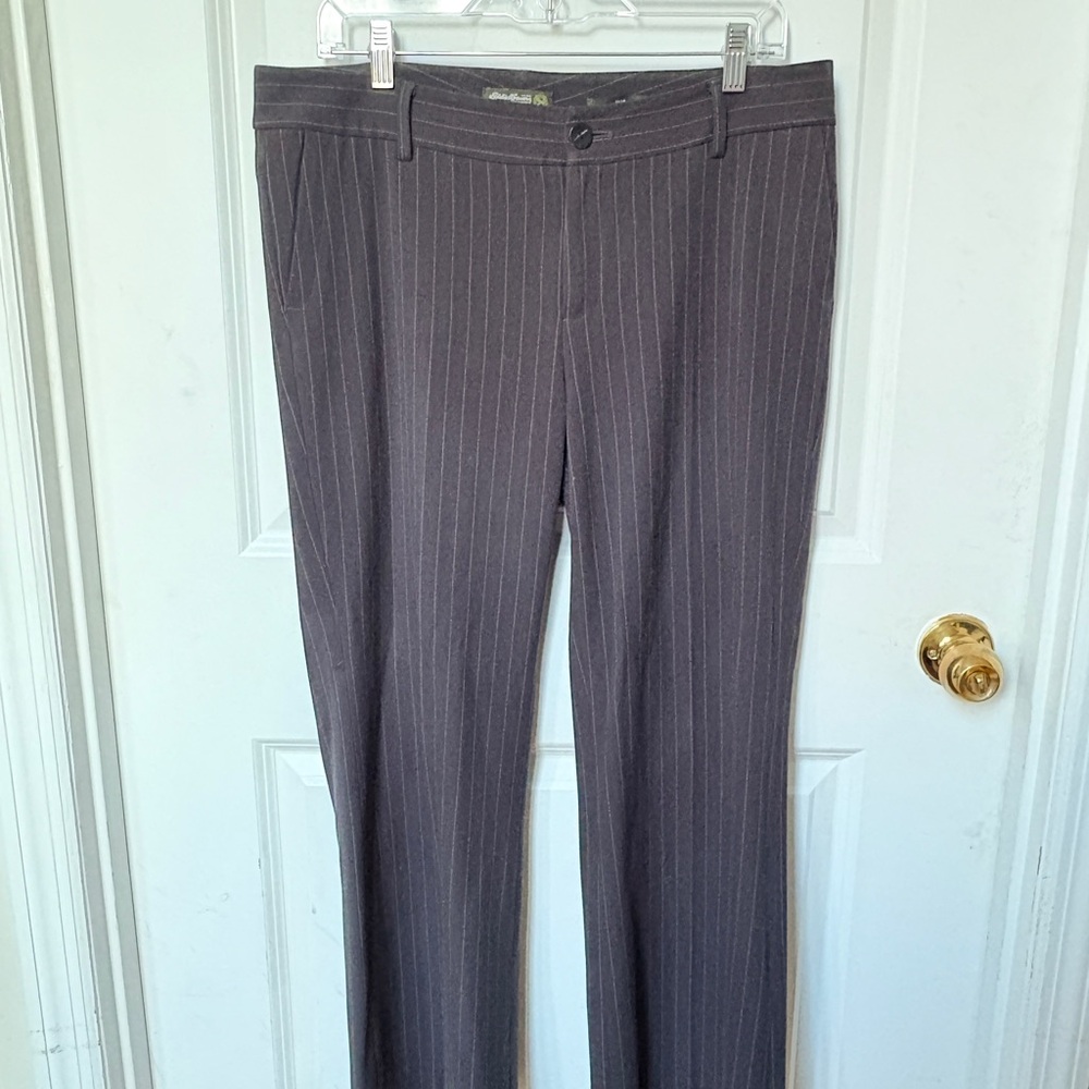 Eddie Bauer Charcoal Pinstripe Trousers